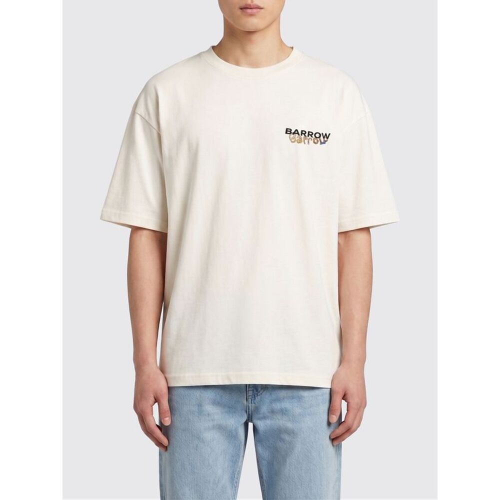 Barrow Men Cotton T-Shirt With Teddy Print Barrow